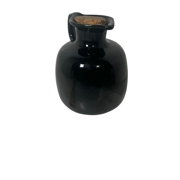 Frankoma Pottery Honey Jar Jug ~ #833 Black Pitcher Design~ W/ Original Sticker - Picture 6 of 10